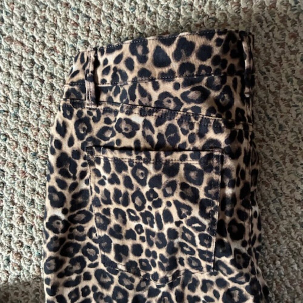 Leopard skinny jeans size 10 - Picture 3 of 4